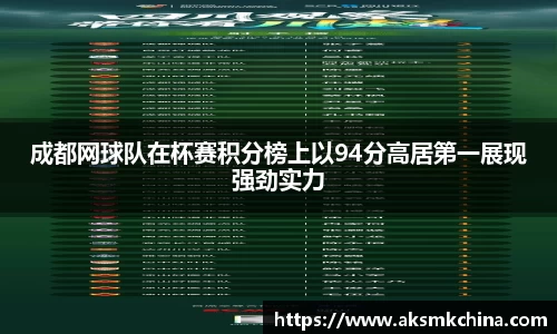成都网球队在杯赛积分榜上以94分高居第一展现强劲实力